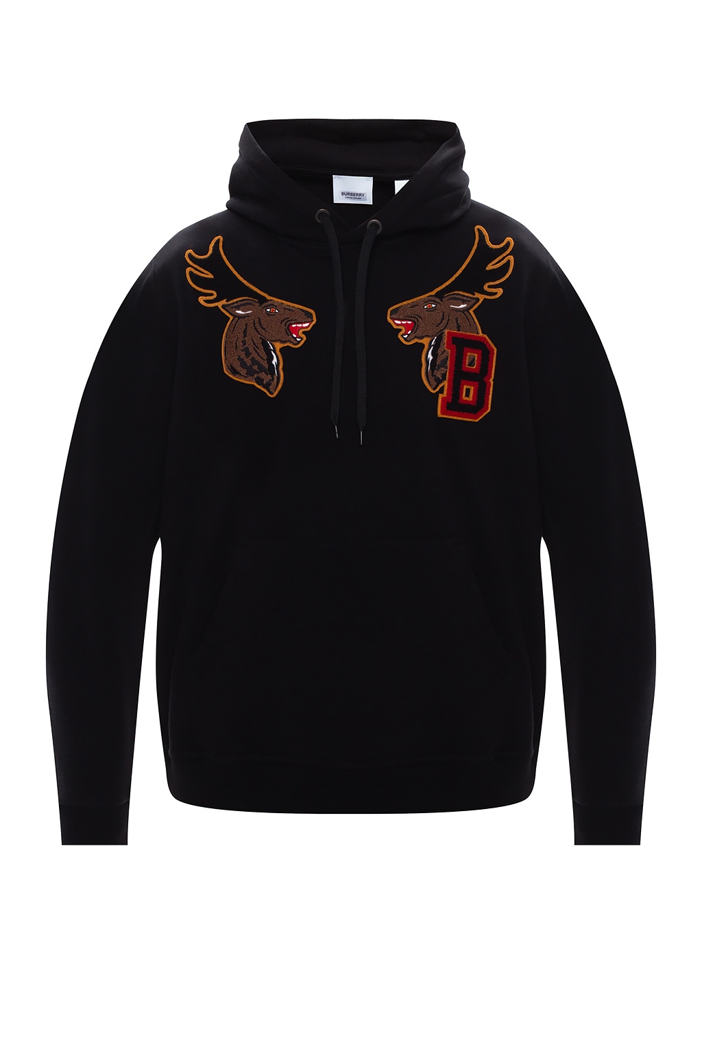 akn.fuj_BURBERRY 黒トレーナー 3Y Cotton sweatshirt with logo embroidery BURBERRY - Nugnes1920